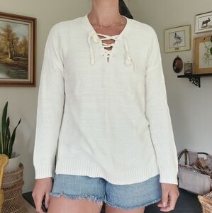 🔷️Old Navy Beach Bound Cream Knit